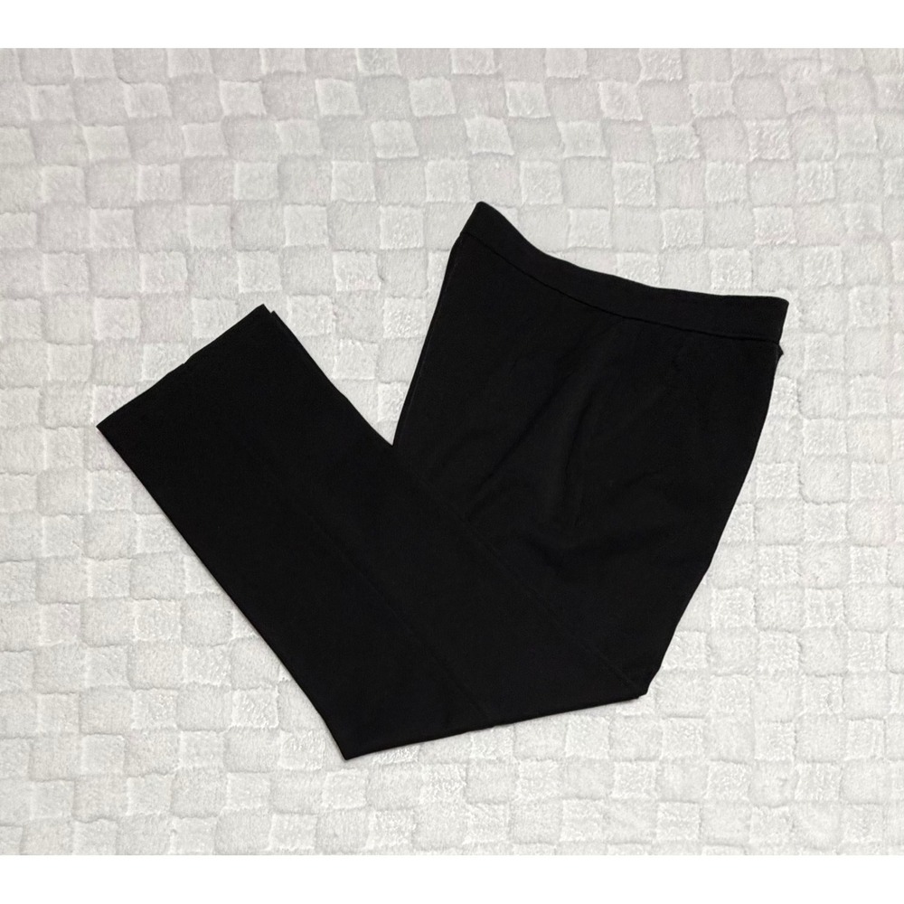 Investments Petites Black Straight Leg Dress Trousers Sz 8PS Stretch Workwear
